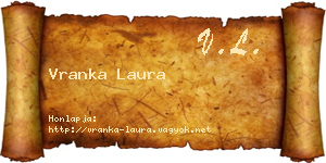 Vranka Laura névjegykártya